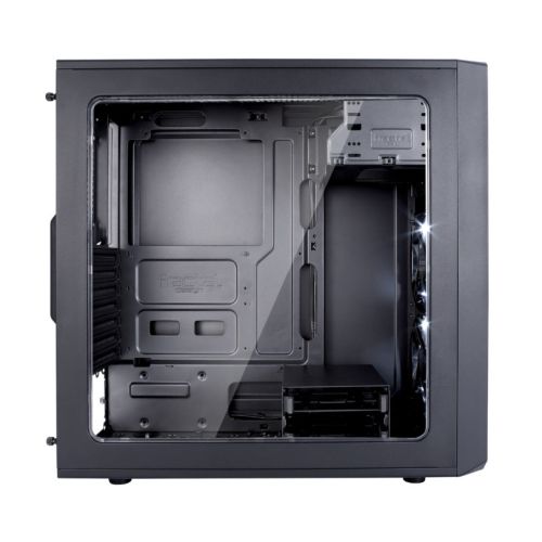 Fractal Design Focus G (Black) Gaming Case w/ Clear Window, ATX, 2 White LED Fans, Kensington Bracket, Filtered Front, Top & Base Air Intakes