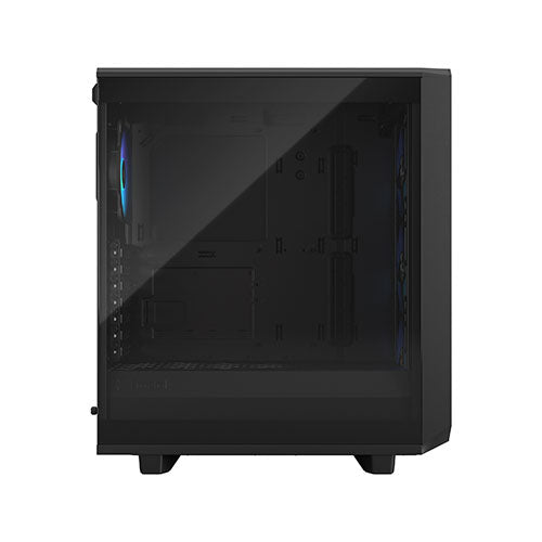 Fractal Design Meshify 2 Compact Lite RGB (Black TG) Gaming Case w/ Light Tint Glass Window, ATX, Angular Mesh Front, 4 RGB Fans, RGB Controller