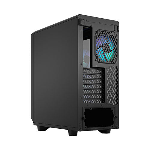 Fractal Design Meshify 2 Compact Lite RGB (Black TG) Gaming Case w/ Light Tint Glass Window, ATX, Angular Mesh Front, 4 RGB Fans, RGB Controller