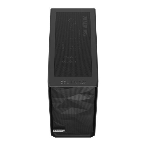 Fractal Design Meshify 2 (Black Solid) Gaming Case, E-ATX, Angular Mesh Front, 3 Fans, Fan Hub, Detachable Front Filter, USB-C