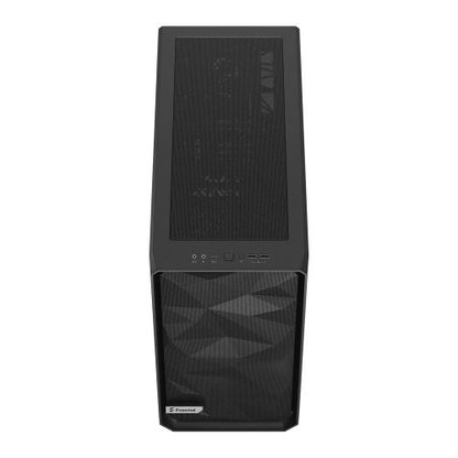 Fractal Design Meshify 2 (Black Solid) Gaming Case, E-ATX, Angular Mesh Front, 3 Fans, Fan Hub, Detachable Front Filter, USB-C