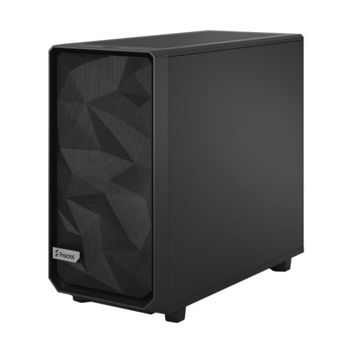 Fractal Design Meshify 2 (Black Solid) Gaming Case, E-ATX, Angular Mesh Front, 3 Fans, Fan Hub, Detachable Front Filter, USB-C