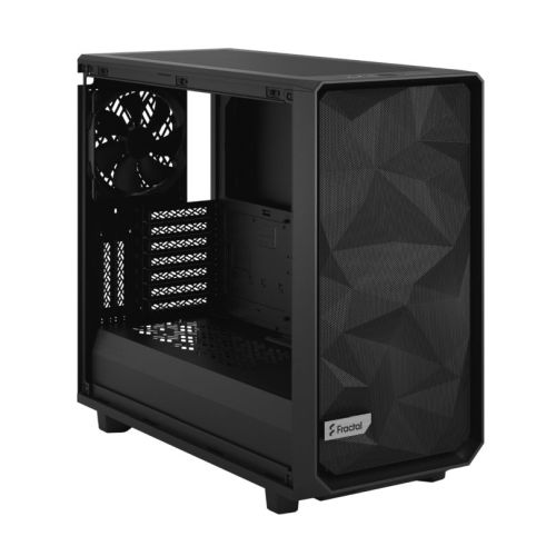 Fractal Design Meshify 2 (Black Solid) Gaming Case, E-ATX, Angular Mesh Front, 3 Fans, Fan Hub, Detachable Front Filter, USB-C