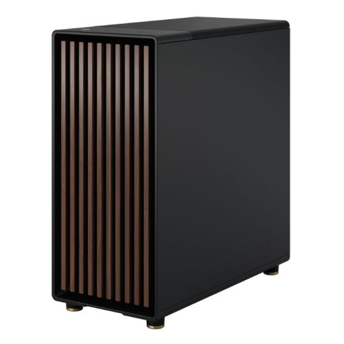 Fractal Design North Charcoal Black (TG Dark) Case w/ Dark Tint Glass Window, ATX, 2 Fans, USB-C, Walnut Front