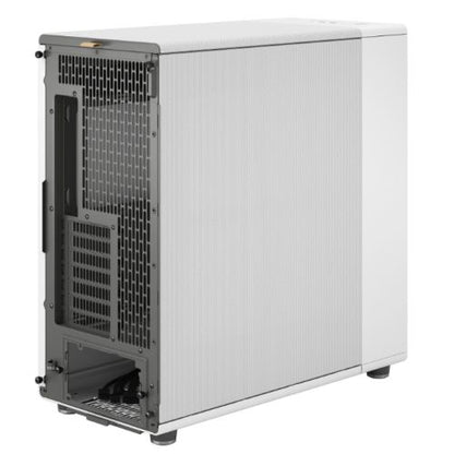 Fractal Design North XL Chalk White (White Solid) Case, E-ATX, Fine Mesh Side, 3 PWM Fans, USB-C, Oak Front