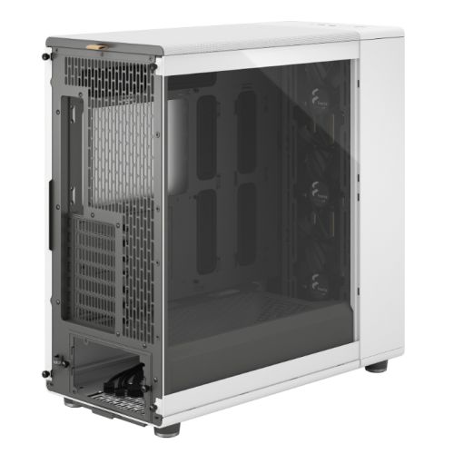 Fractal Design North XL Chalk White (TG Clear) Case w/ Clear Glass Window, E-ATX, 3 PWM Fans, USB-C, Oak Front