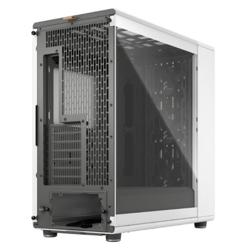 Fractal Design North XL Chalk White (TG Clear) Case w/ Clear Glass Window, E-ATX, 3 PWM Fans, USB-C, Oak Front