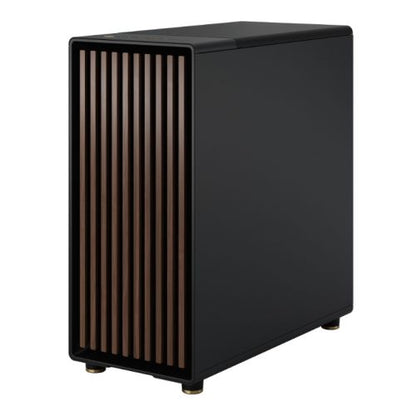 Fractal Design North Charcoal Black (Black Solid) Case, ATX, Fine Mesh Side, 2 Fans, USB-C, Walnut Front