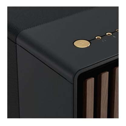 Fractal Design North Charcoal Black (Black Solid) Case, ATX, Fine Mesh Side, 2 Fans, USB-C, Walnut Front