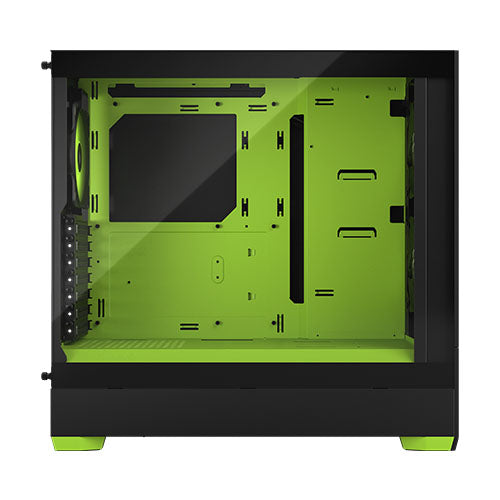 Fractal Design Pop Air RGB (Green Core TG) Gaming Case w/ Clear Glass Window, ATX, Hexagonal Mesh Front, Green Interior/Accents, 3 RGB Fans & ARGB Controller