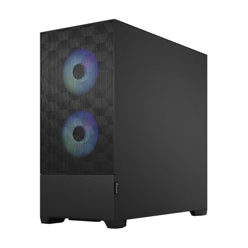 Fractal Design Pop Air RGB (Black TG) Gaming Case w/ Clear Glass Window, ATX, Hexagonal Mesh Front, 3 RGB Fans & ARGB Controller