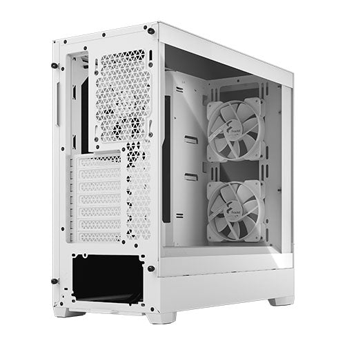 Fractal Design Pop Silent (White TG) Gaming Case w/ Clear Glass Window, ATX, Sound-Damping & Steel Foam, 3 Fans