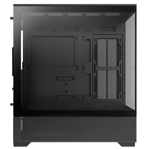 GameMax Vista ATX Gaming Case w/ Glass Side & Front, Mesh Panelling, 3x Infinity ARGB Fans, ARGB PWM Fan Hub, Black