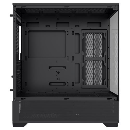 GameMax Vista ATX Gaming Case w/ Glass Side & Front, Mesh Panelling, 3x Infinity ARGB Fans, ARGB PWM Fan Hub, Black