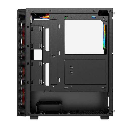 Vida Sirocco V2 Black ARGB Gaming Case w/ Glass Window, ATX, 6x ARGB Fans, Mesh Front