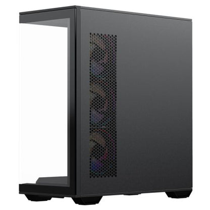 Vida Solus Black ARGB Gaming Case w/ Glass Side & Front, ATX, 4x ARGB Fans, 6-Port PWM ARGB Hub, USB-C