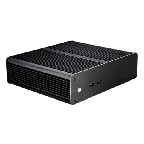 Akasa Euler T Plus Thin Mini ITX Case for Intel LGA1700, Fanless, Aluminium, VESA Mountable