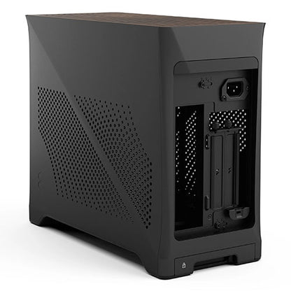 Fractal Design Era 2 ITX (Charcoal Grey) Compact Case w/ Walnut Top, Mini ITX, Requires SFX/SFX-L PSU, 2 Fans, 3-Slot GPU & 280mm Radiator Support, USB-C