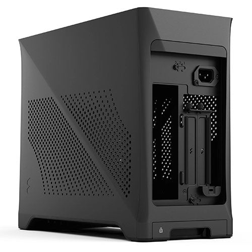 Fractal Design Era 2 ITX (Charcoal Grey) Compact Case w/ Walnut Top, Mini ITX, Requires SFX/SFX-L PSU, 2 Fans, 3-Slot GPU & 280mm Radiator Support, USB-C