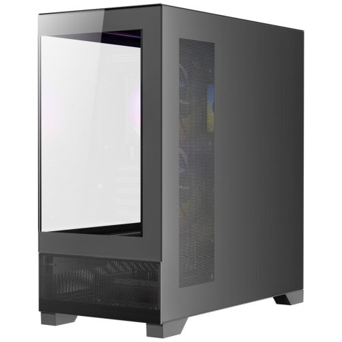 Antec CX500M RGB Gaming Case w/ Glass Side & Front, Micro ATX, 3x RGB Fans, LED Button, 410mm GPU Support, USB-C, Black