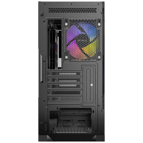 Antec CX500M RGB Gaming Case w/ Glass Side & Front, Micro ATX, 3x RGB Fans, LED Button, 410mm GPU Support, USB-C, Black