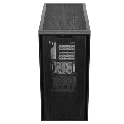 Asus A21 Gaming Case w/ Glass Window, Micro ATX, Mesh Front, 380mm GPU & 360mm Radiator Support, Asus BTF Compatible, Black