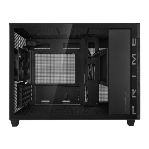 Asus Prime AP201 Gaming Case w/ Tempered Glass Window, Micro ATX, USB-C, Tool-free Panels, 338mm GPU & 360mm Radiator Support, Black