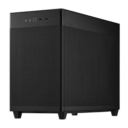 Asus Prime AP201 Gaming Case w/ Tempered Glass Window, Micro ATX, USB-C, Tool-free Panels, 338mm GPU & 360mm Radiator Support, Black