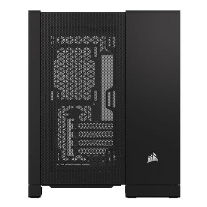 Corsair 2500D Airflow Dual Chamber Gaming Case w/ Glass Window, Micro ATX, Fully Mesh Panelling, USB-C, Asus BTF Compatible, Black