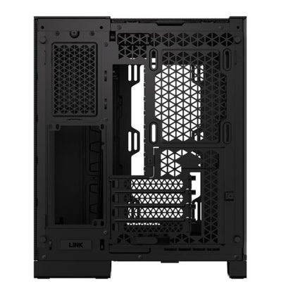 Corsair 2500D Airflow Dual Chamber Gaming Case w/ Glass Window, Micro ATX, Fully Mesh Panelling, USB-C, Asus BTF Compatible, Black