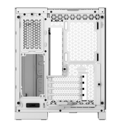 Corsair 2500X Dual Chamber Gaming Case w/ Glass Side & Front, Micro ATX, Mesh Panels, USB-C, Asus BTF Compatible, White