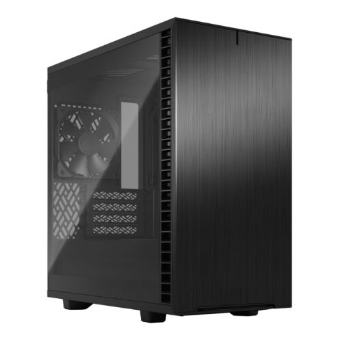 Fractal Design Define 7 Mini (Black TG) Gaming Case w/ Light Tint Glass Window, Micro ATX, Sound Dampening, Ventilated PSU Shroud, USB-C, 331mm GPU & 240mm Radiator Support