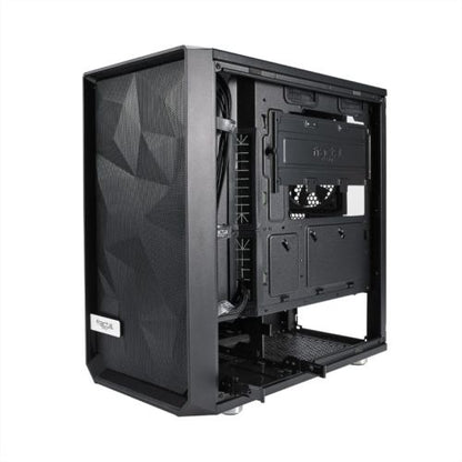 Fractal Design Meshify C Mini (Dark TG) Gaming Case w/ Dark Glass Window, Micro ATX, Angular Mesh Front, 2 Fans, Full Length PSU Shroud, 315mm GPU Support