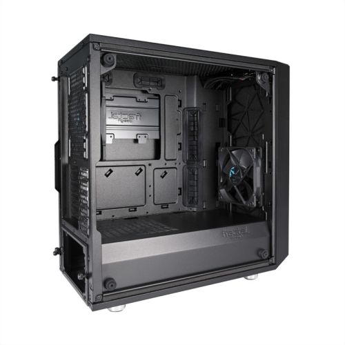 Fractal Design Meshify C Mini (Dark TG) Gaming Case w/ Dark Glass Window, Micro ATX, Angular Mesh Front, 2 Fans, Full Length PSU Shroud, 315mm GPU Support