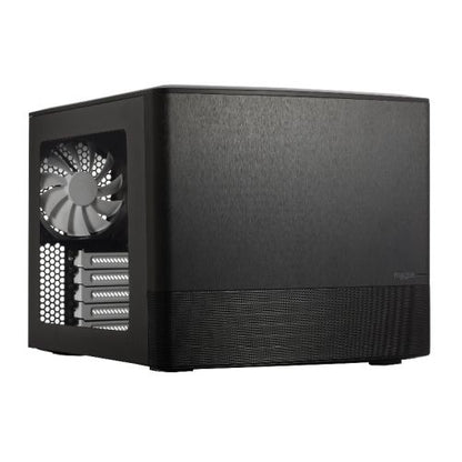 Fractal Design Node 804 (Black) Cube Case w/ Clear Window, Micro ATX, Brushed Al. Front, Optical Drive Option, 280mm Watercooling, 3 Fans, Fan Controller