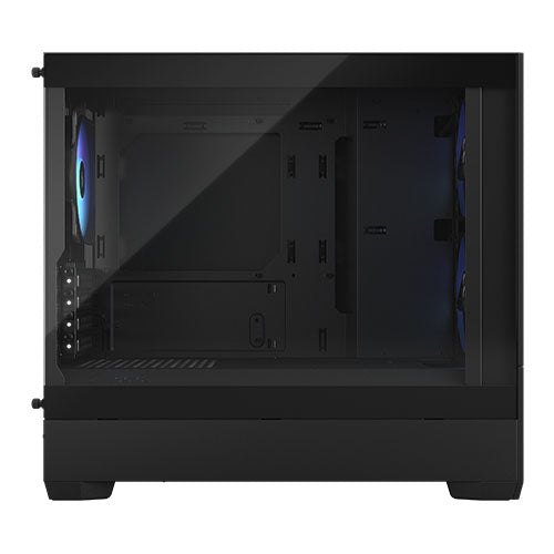 Fractal Design Pop Mini Air RGB (Black TG) Gaming Case w/ Clear Glass Window, Micro ATX, Hexagonal Mesh Front, 3 RGB Fans & ARGB Controller