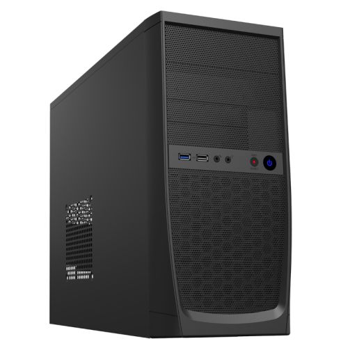 CiT Elite Micro ATX Case, 500W, Front USB 3.0, 8cm Fan, Mesh Front, Black