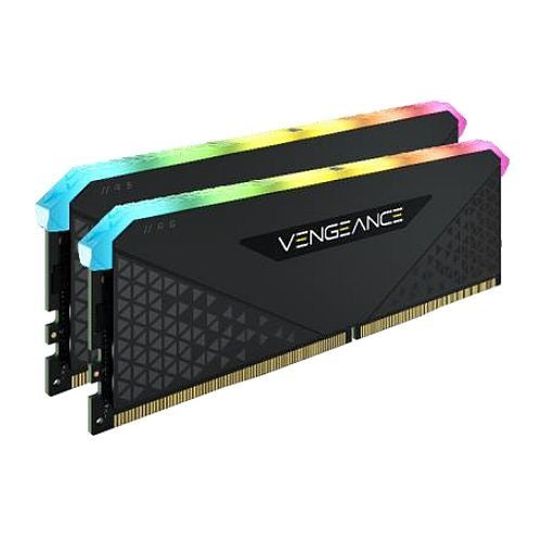 Corsair Vengeance RGB RT 32GB Memory Kit (2 x 16GB), DDR4, 3200MHz (PC4-25600), CL16, 10 LEDs, AMD Optimised, Black