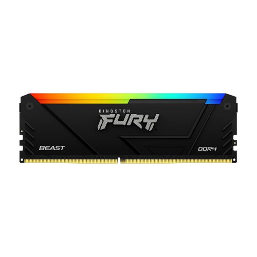 Kingston Fury Beast RGB 32GB Kit (4 x 8GB), DDR4, 3200MHz (PC4-25600), CL16, XMP, DIMM Memory