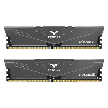 Team T-Force Vulcan Z 32GB Kit (2 x 16GB), DDR4, 3200MHz (PC4-25600), CL16, XMP 2.0, DIMM Memory, Grey