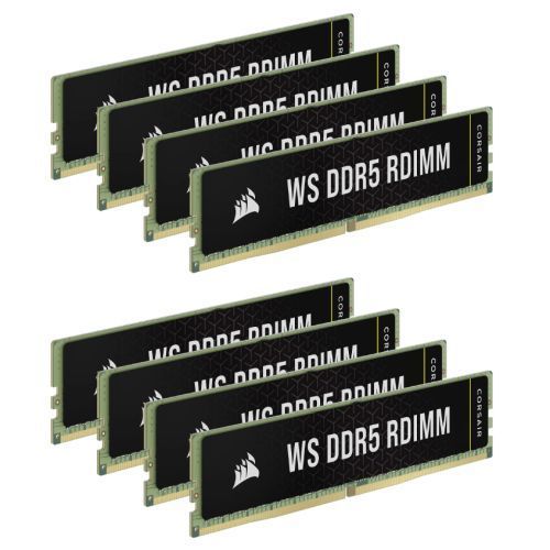 Corsair WS 256GB Kit (8 x 32GB), DDR5, 5600MT/s, CL40, 1.25V, Overclockable, ECC, Intel XMP, RDIMM Workstation Memory