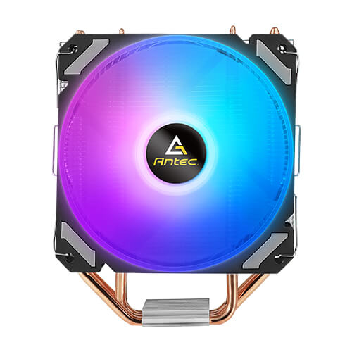 Antec A400i Neon Lighting Heatsink & Fan, Intel & AMD Sockets, PWM RGB Silent Fan, 4 Direct Touch Heatpipes, 150W TDP