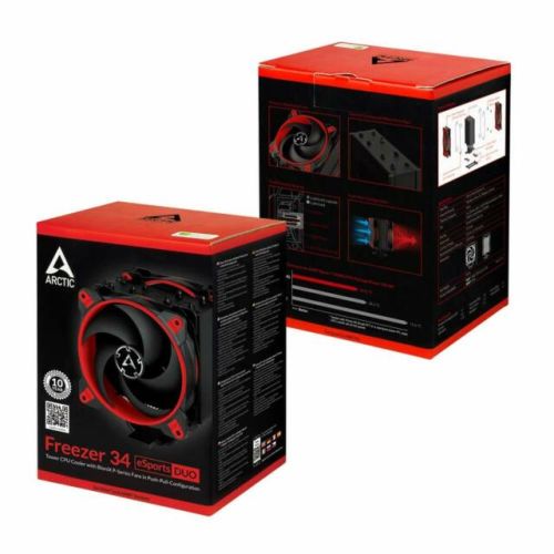 Arctic Freezer 34 eSports DUO Edition Heatsink & Fan, Black & Red, Intel & AMD Sockets, Bionix Fan, Fluid Dynamic Bearing