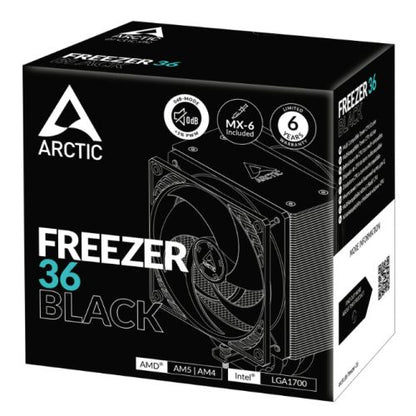 Arctic Freezer 36 Heatsink & Fan, Intel & AMD, Direct Touch, 2x P12 PWM PST Fans, Fluid Dynamic Bearing, Black