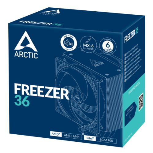 Arctic Freezer 36 Heatsink & Fan, Intel & AMD, Direct Touch, 2x P12 PWM PST Fans, Fluid Dynamic Bearing