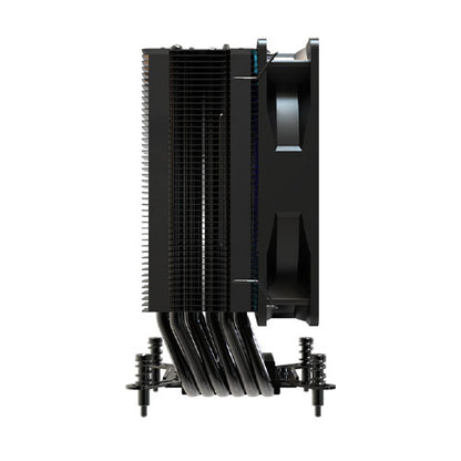 Vida Boreas Black ARGB Heatsink & Fan, Intel/AMD, 2000RPM Hydraulic Fan, 6 Copper Heatpipes, 220W TDP *ARGB and Optional Plain Fans Included*