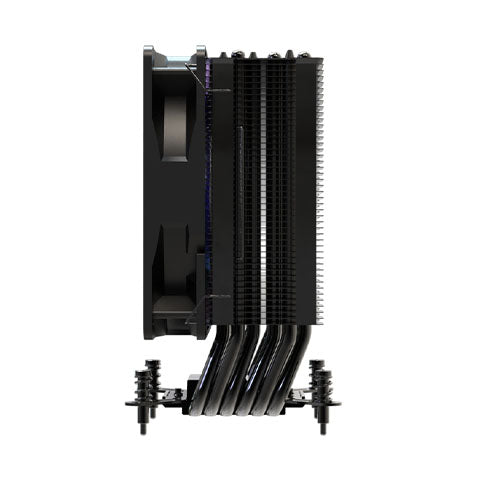 Vida Boreas Black ARGB Heatsink & Fan, Intel/AMD, 2000RPM Hydraulic Fan, 6 Copper Heatpipes, 220W TDP *ARGB and Optional Plain Fans Included*