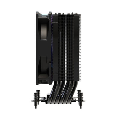 Vida Boreas Black ARGB Heatsink & Fan, Intel/AMD, 2000RPM Hydraulic Fan, 6 Copper Heatpipes, 220W TDP *ARGB and Optional Plain Fans Included*