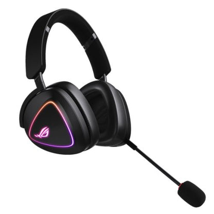 Asus ROG DELTA II Tri-Mode Wireless Gaming Headset, 2.4GHz/Btooth/3.5mm Jack, 50mm Titanium Drivers, DualFlow Audio, 110-Hour Battery, RGB