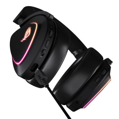 Asus ROG DELTA II Tri-Mode Wireless Gaming Headset, 2.4GHz/Btooth/3.5mm Jack, 50mm Titanium Drivers, DualFlow Audio, 110-Hour Battery, RGB